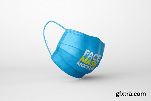 CreativeMarket - Face Mask Mockup Set | Respirator 5445447