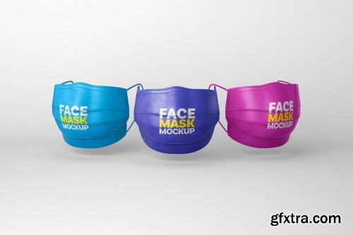 CreativeMarket - Face Mask Mockup Set | Respirator 5445447