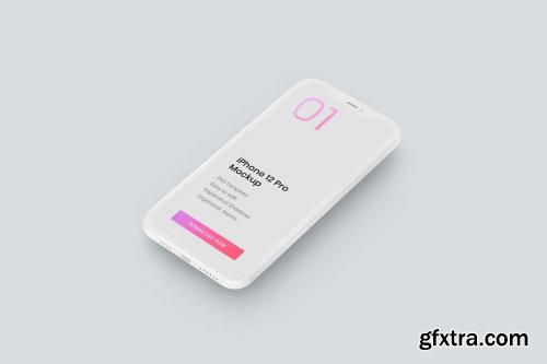 CreativeMarket - iPhone 12 Pro Clay Mockup Set 5487898