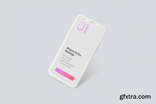 CreativeMarket - iPhone 12 Pro Clay Mockup Set 5487898