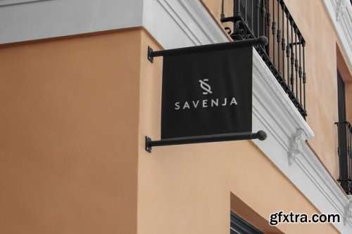 Logo mockup modern sign