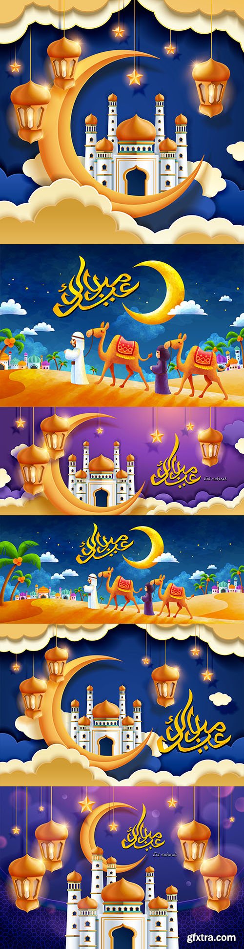 Calligraphic design with lights and mosque in the sky
Calligraphic design with lights and mosque in the sky