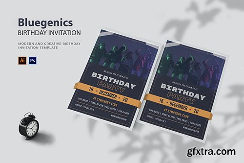 Bluegenics - Birthday Invitation