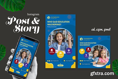 Education Promotion Instagram Post & Story