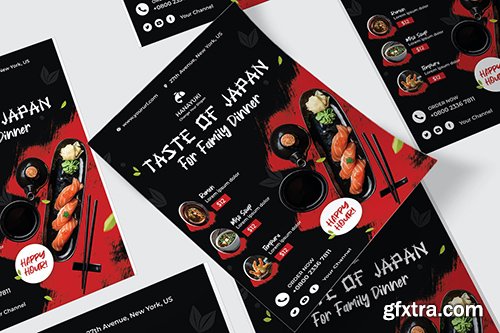 Japan Restaurant Flyer PSD Template Japan Restaurant Flyer PSD Template