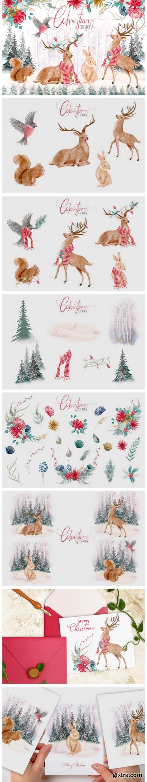 Woodland Christmas Illustrations 6296211