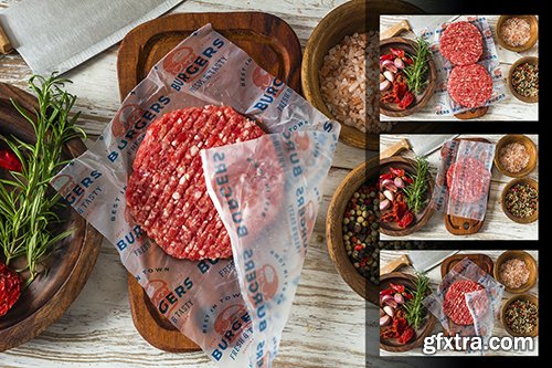 Hamburger Wrapping Paper Mockup Hamburger Wrapping Paper Mockup