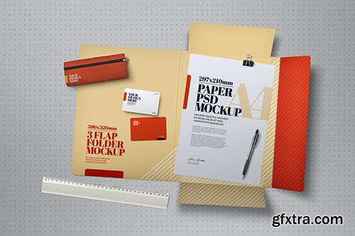 Flap Folder Mockup