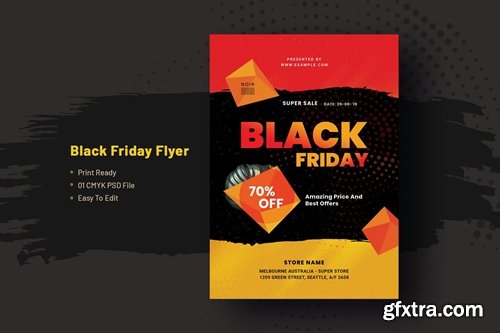 Black Friday Flyer Template V-4