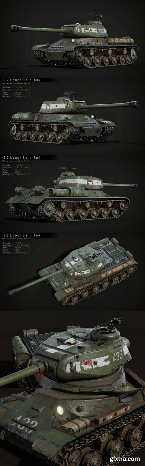 IS-2 Tank 3D Model