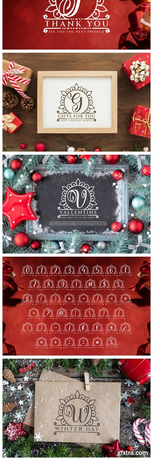 Holiday Monogram Font Holiday Monogram Font