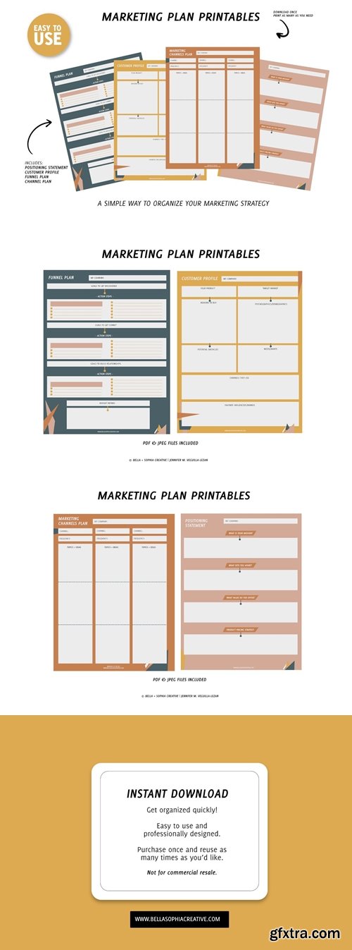 CreativeMarket Printable Marketing Plan Small 5033075 GFxtra