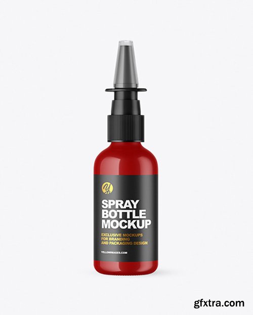 Glossy Nasal Spray Bottle Mockup 66424 Glossy Nasal Spray Bottle Mockup 66424