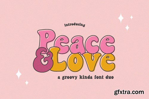 Peace and Love Font Duo