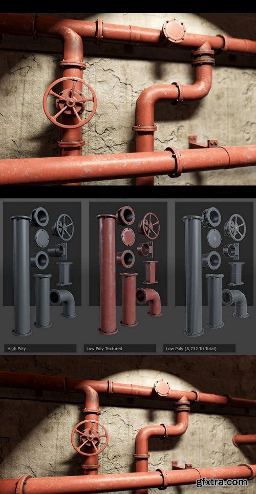 Modular Industrial Pipes constructor set