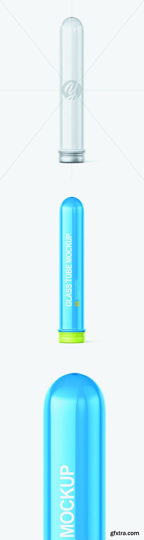 Glossy Tube With Skrew Cap Mockup - Front View 66351