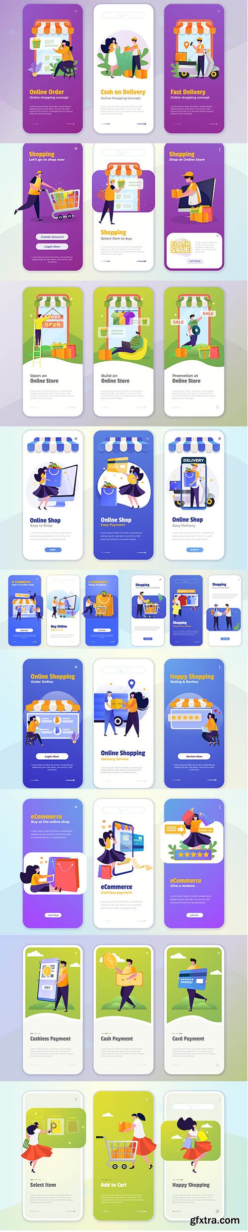 Online shop service on the onboard screen concept