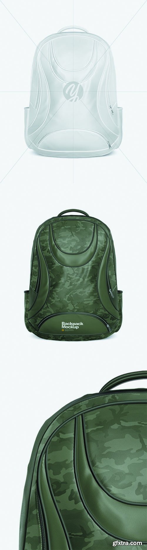 Backpack Mockup - Front View 62689 Backpack Mockup - Front View 62689
