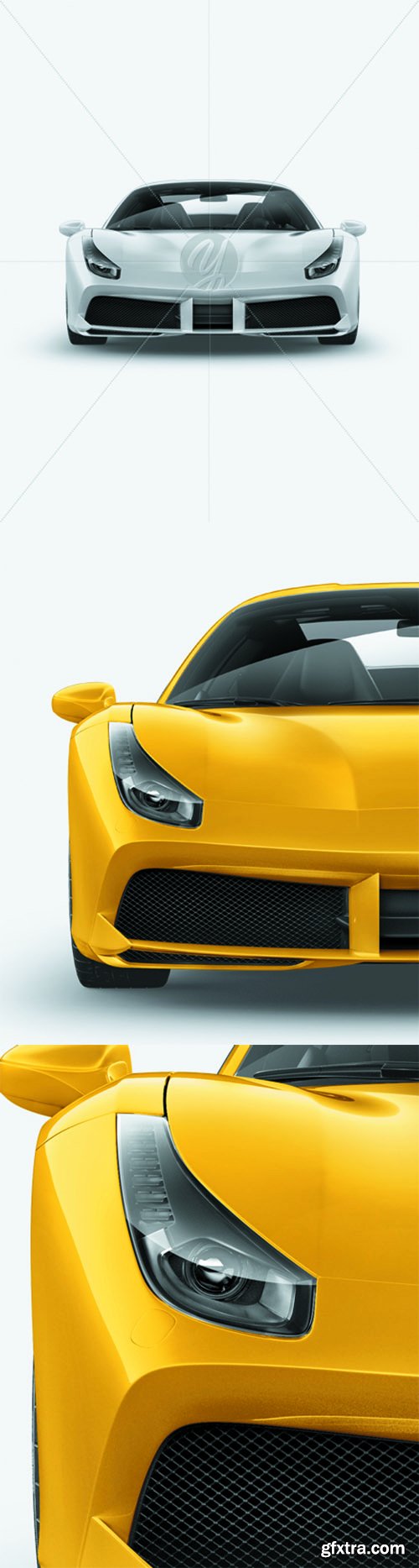 Ferrari 488 Mockup - Front view 26016