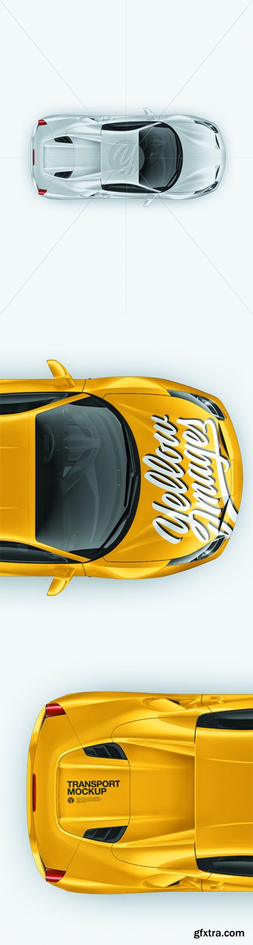 Ferrari 488 Mockup - Top view 26009