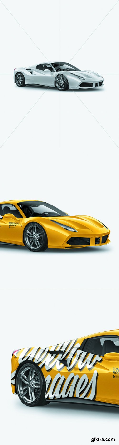 Ferrari 488 Mockup - Half Side View 25751