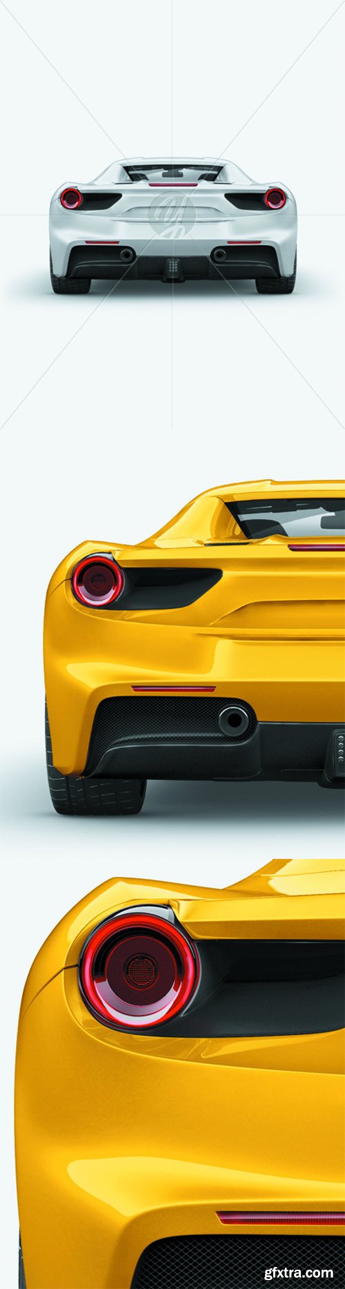 Ferrari 488 Mockup - Back view 26029