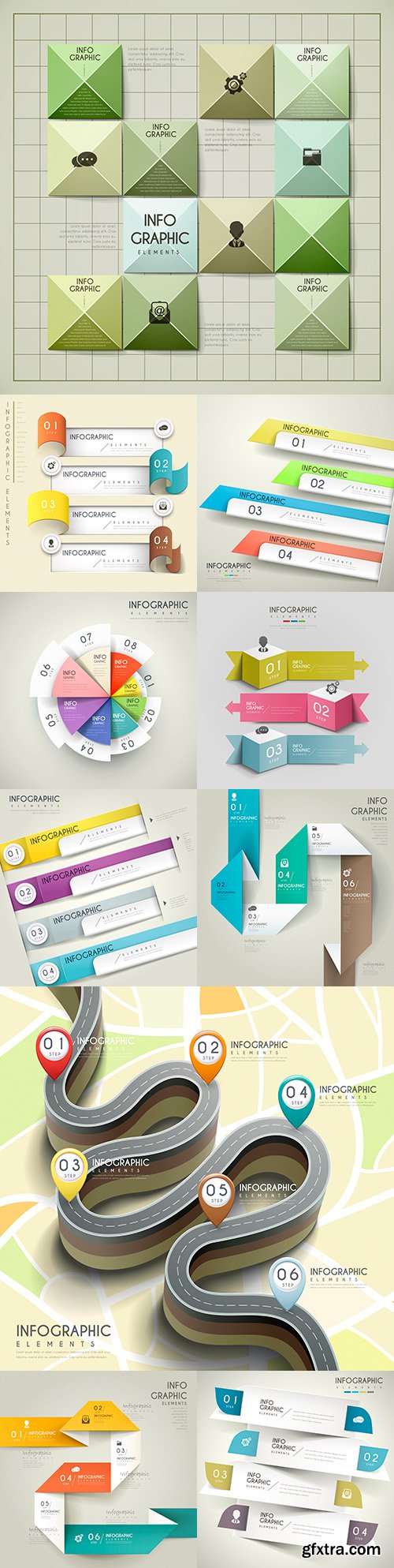 Business infographics options elements collection 160
