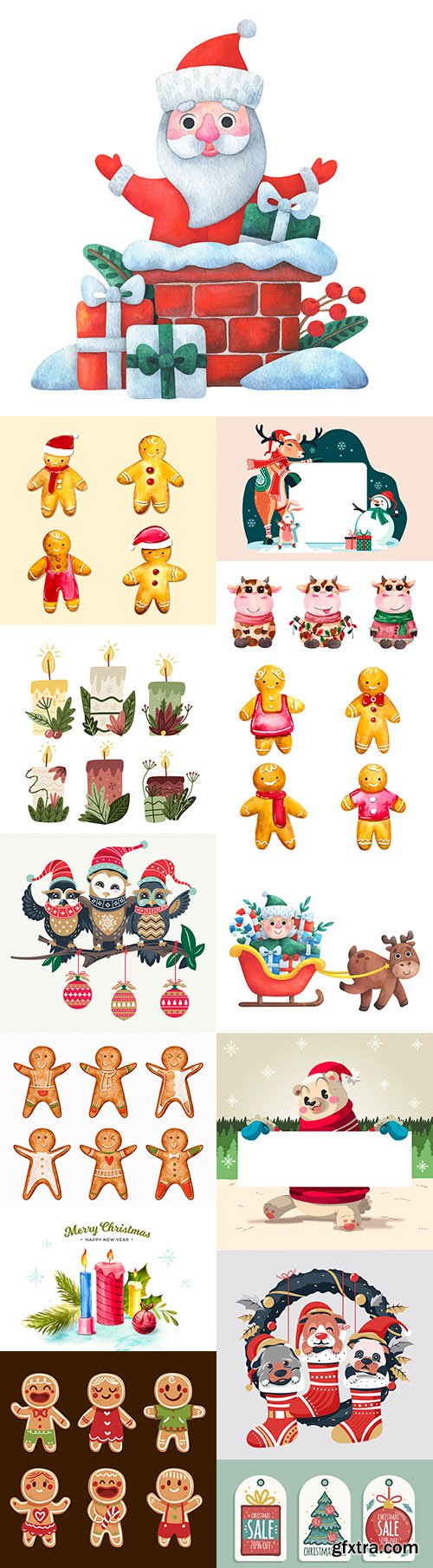 Fun Santa and Christmas characters cartoon illustration
Fun Santa and Christmas characters cartoon illustration
