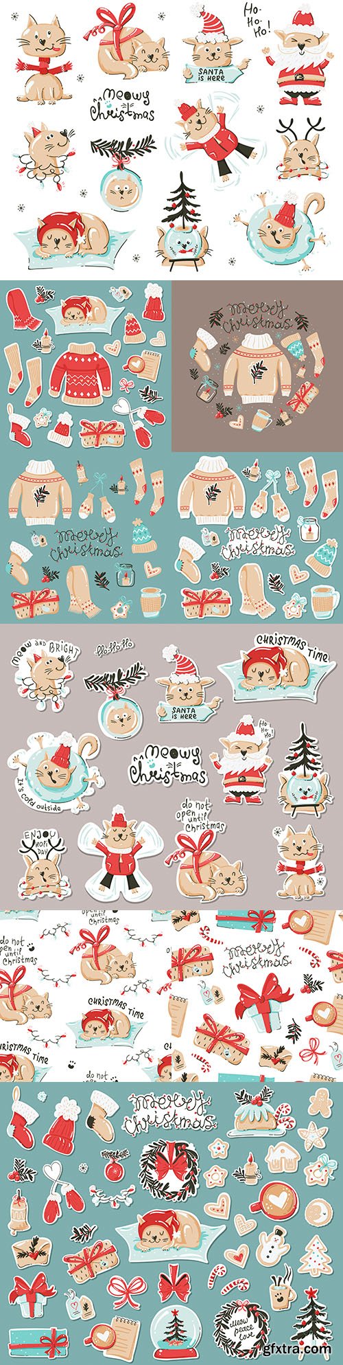 Fun animal label set with Christmas elements design
Fun animal label set with Christmas elements design