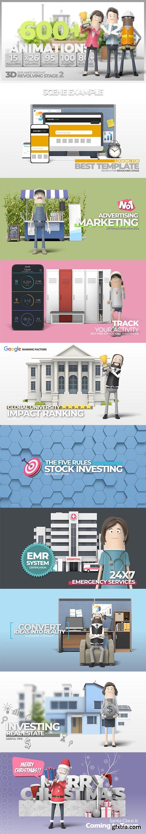 Videohive - 3D Explainer Video Kit Revolving Stage V2 - 28824485