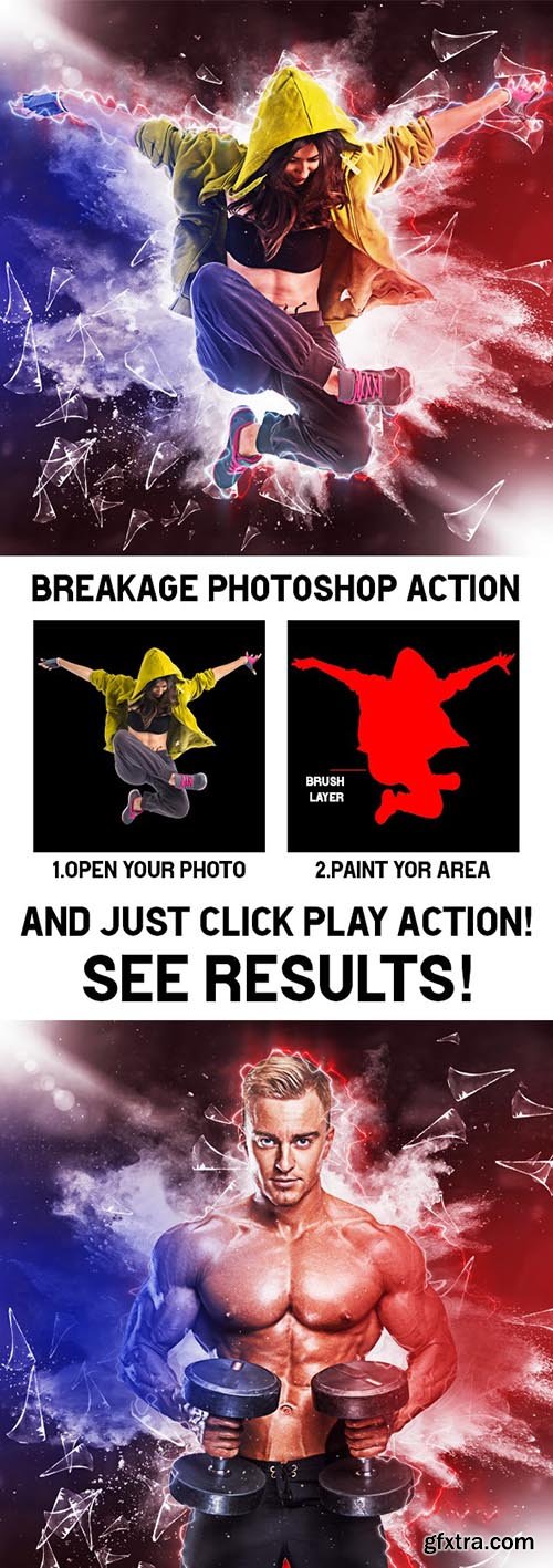 GraphicRiver - Breakage Photoshop Action 29167665
