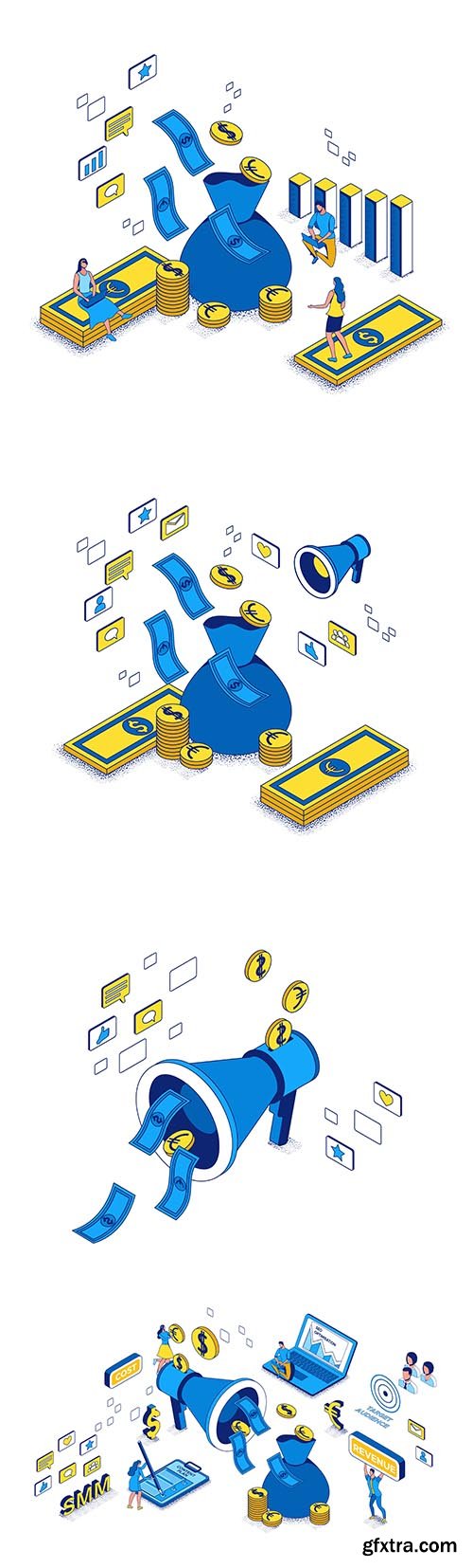 Concept return investment financial success background