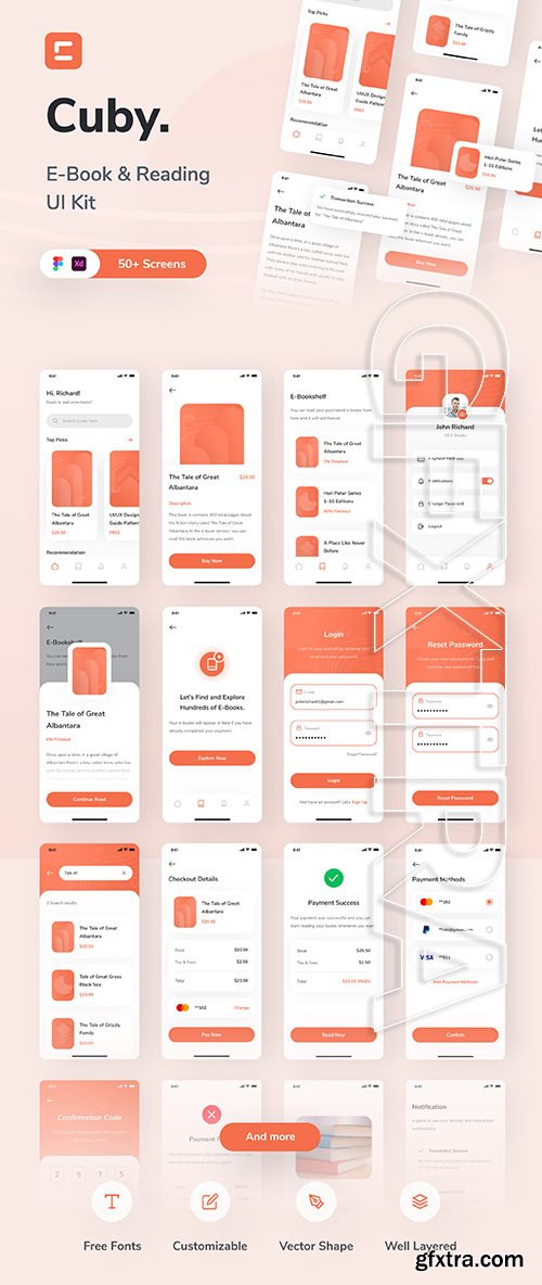Cuby - E-Book Store & Reader App UI Kit Cuby - E-Book Store & Reader App UI Kit