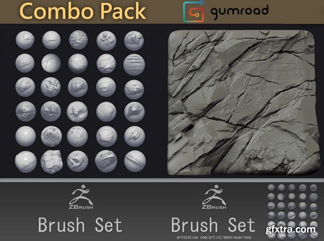 gumroad terrain brush pack for zbrush
