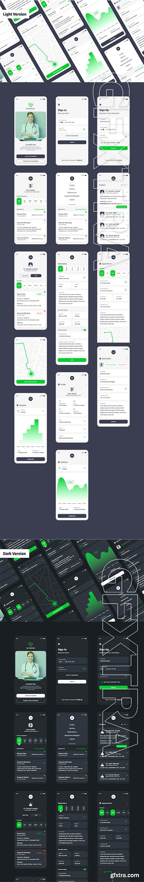 Doc-R (Doctor Medical Reminder) UI Kit