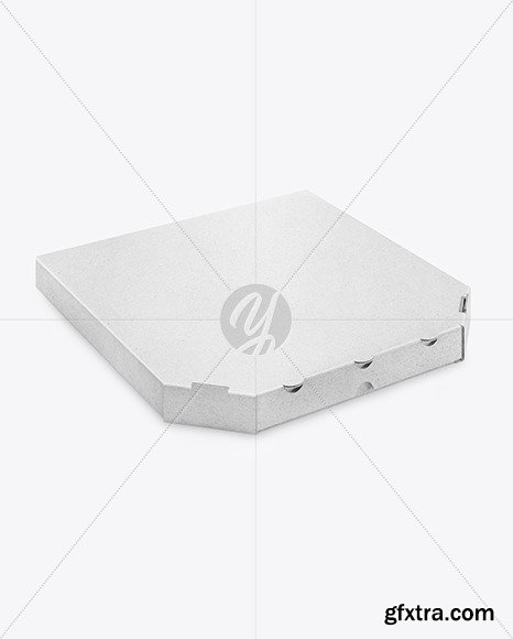 Kraft Pizza Box Mockup - Half Side View 69790