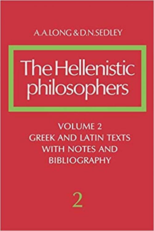  Hellenistic Philosophers Volume 2 