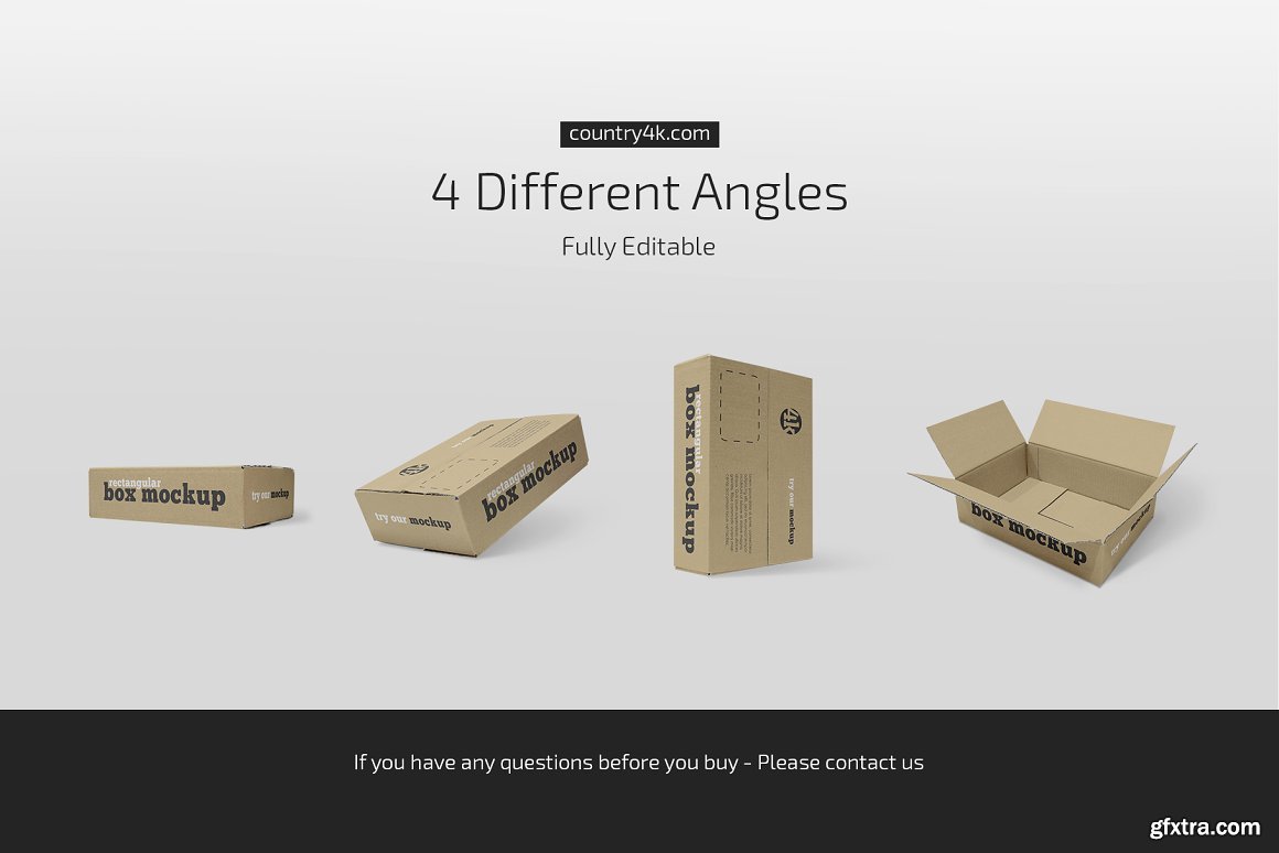 CreativeMarket Rectangular Paper Box Mockup Set 5636839 » GFxtra
