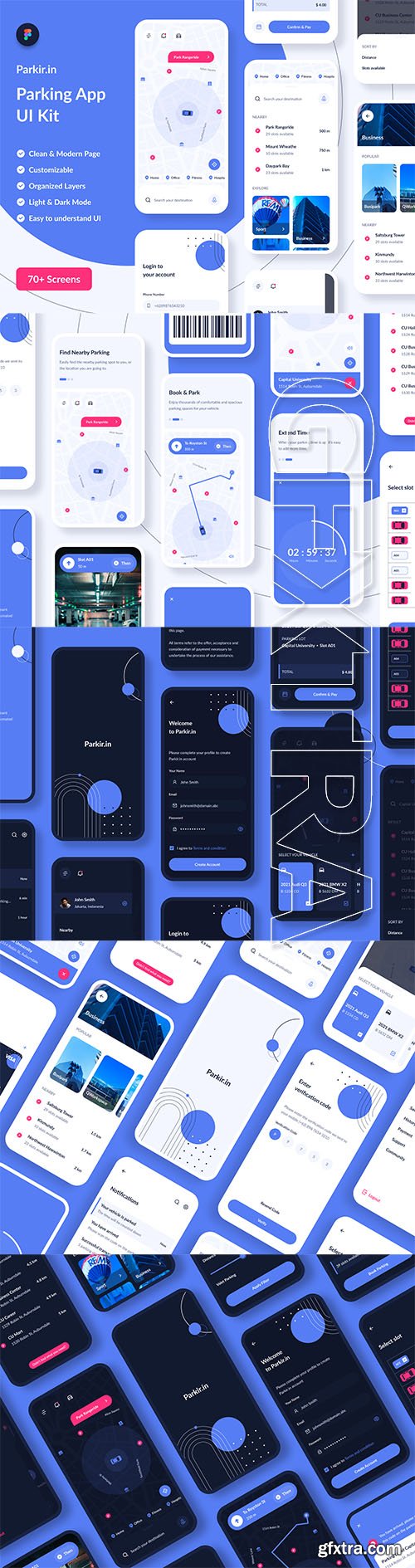 Parkirin : Parking App UI Kit