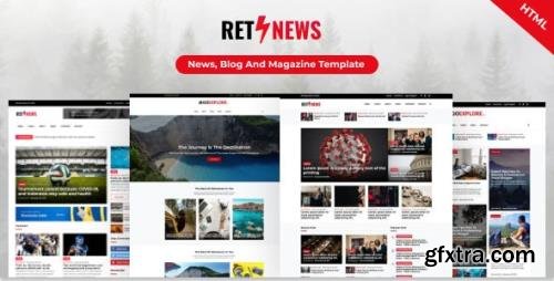 ThemeForest - Retnews v1.0 - News Blog Magazine Template (Update: 15 August 20) - 26430129