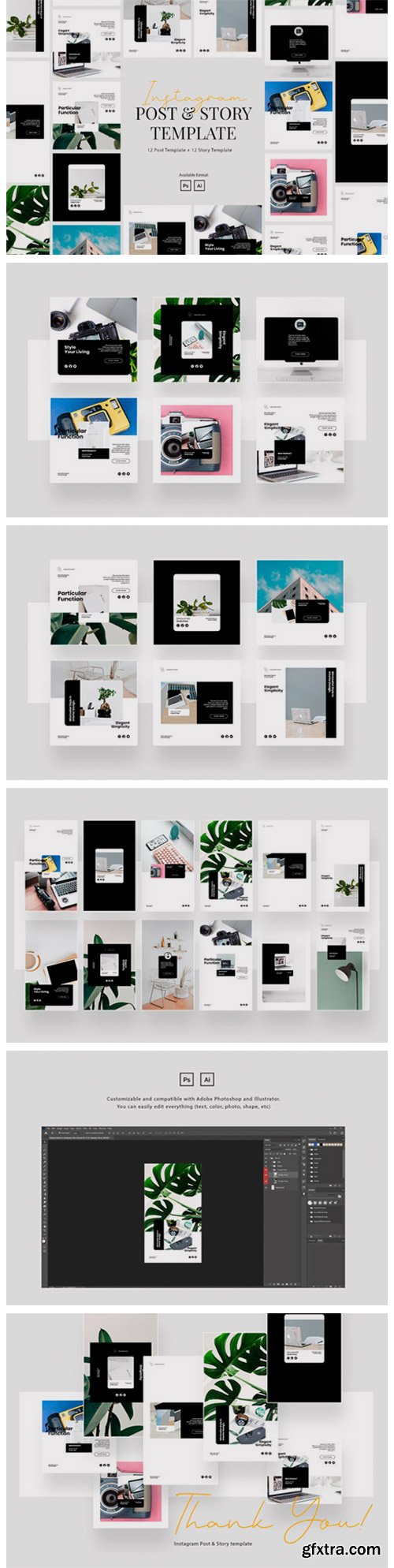 Elegant Business Instagram Post & Story 6689499