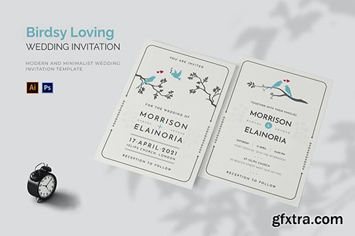 Birdsy Loving - Wedding Invitation