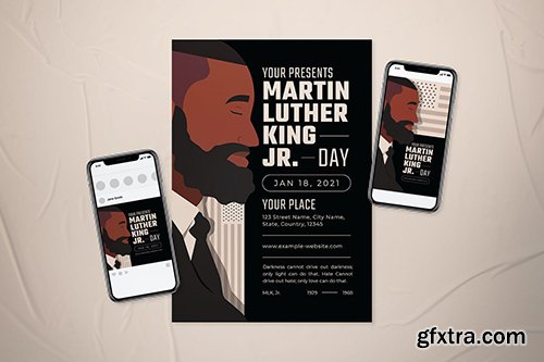 Martin Luther King Jr Day Flyer Set