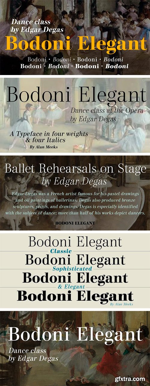 Bodoni Elegant Font Family