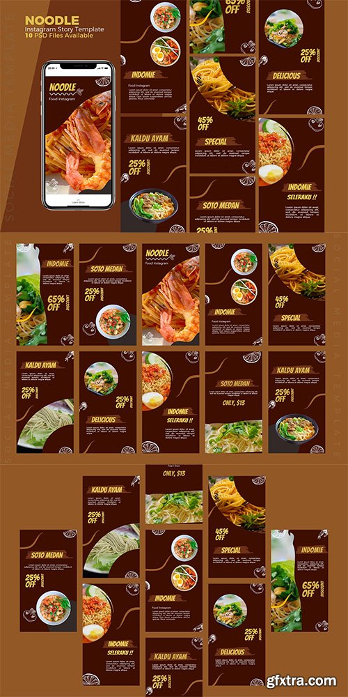 Noodles - Food Instagram story Template Noodles - Food Instagram story Template