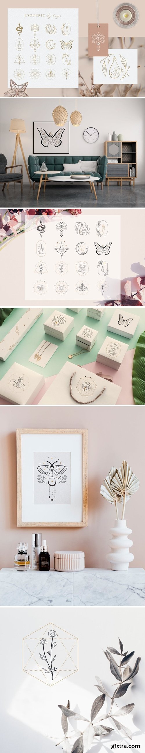 Black & Gold, Black Design Elements Illustrations.