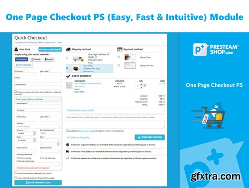 One Page Checkout PS (Easy, Fast & Intuitive) v4.0.12 - PrestaShop Module One Page Checkout PS (Easy, Fast & Intuitive) v4.0.12 - PrestaShop Module