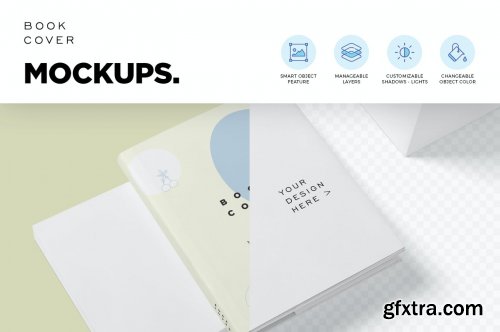 Realistic Book Cover Mockups