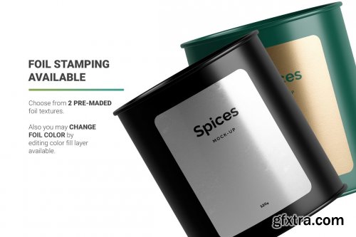 CreativeMarket - Spices Jar Mockup 5361264
