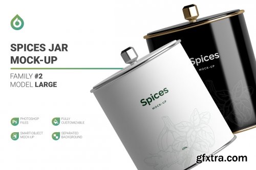 CreativeMarket - Spices Jar Mockup 5361264